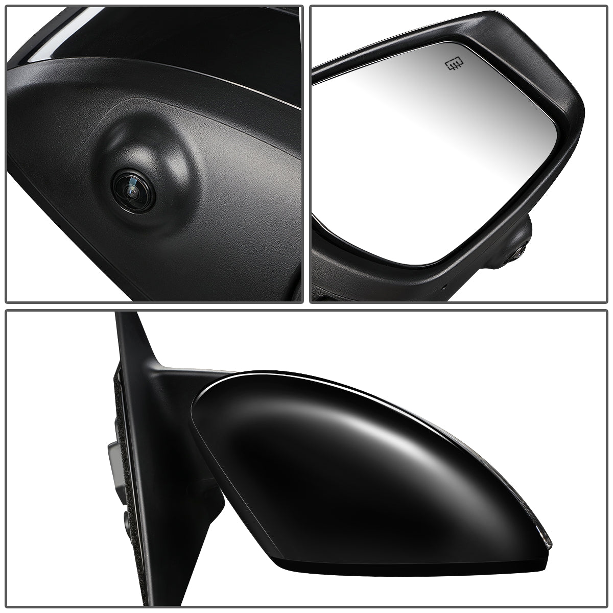 RETROVISOR MIRROR - OEM - 18-20 NISSAN KICKS - POWERED - HEATED - W/ SIGNAL LIGHT - W/ CAMERA - W/ BSD - FOLDING - BLACK MATERIAL - RIGHT