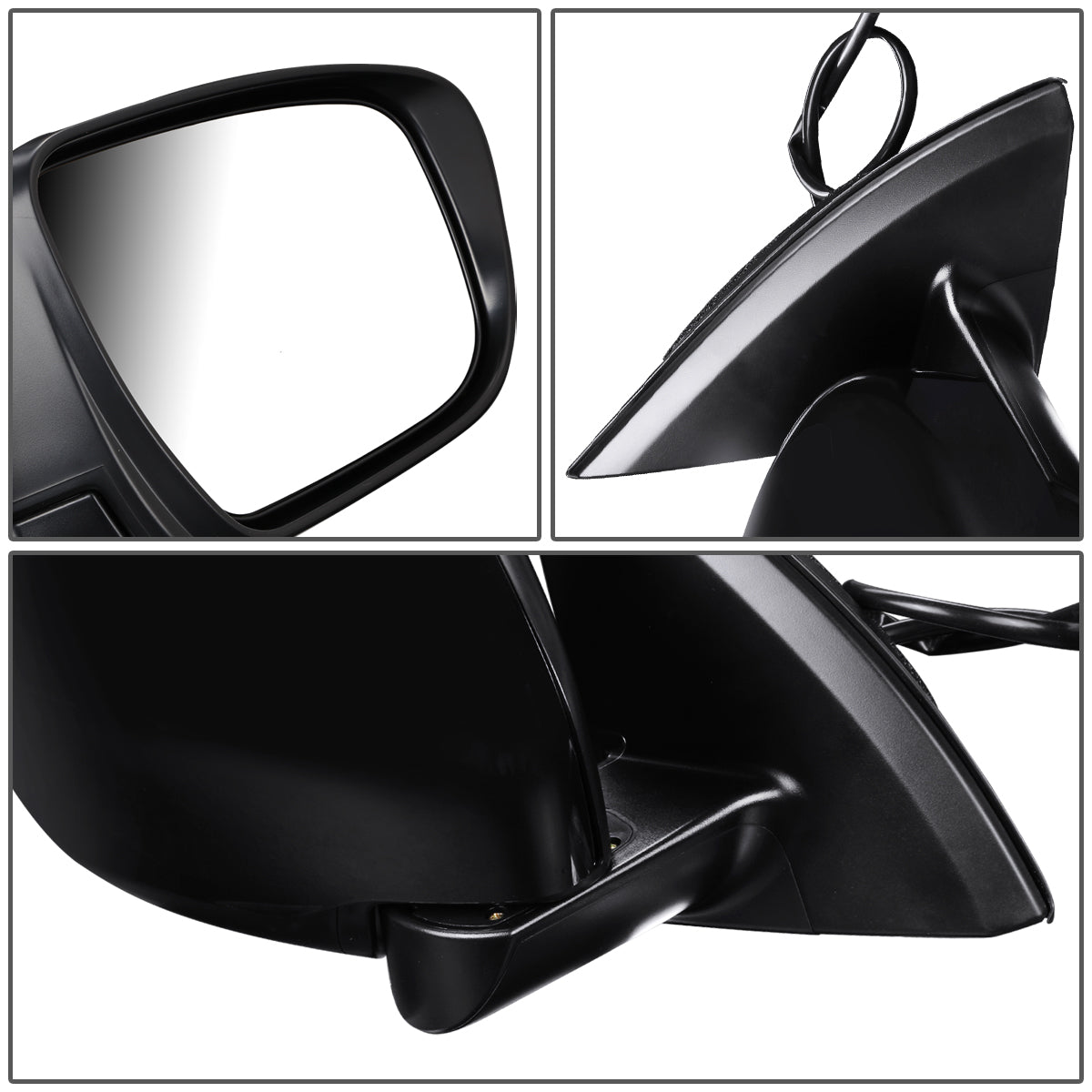 RETROVISOR MIRROR - OEM - 17-19 NISSAN ROGUE SPORT - FOLDING - BLACK MATERIAL - RIGHT