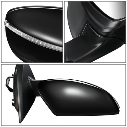 RETROVISOR MIRROR - OEM - 17-19 NISSAN ROGUE SPORT - POWERED - W/ SIGNAL LIGHT - FOLDING - BLACK MATERIAL - RIGHT