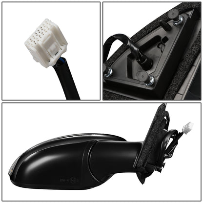 RETROVISOR MIRROR - OEM - 17-19 NISSAN ROGUE SPORT - POWERED - HEATED - W/ SIGNAL LIGHT - FOLDING - BLACK MATERIAL - RIGHT