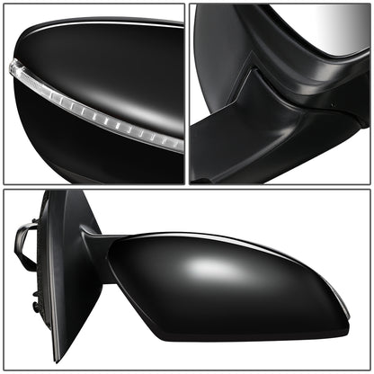 RETROVISOR MIRROR - OEM - 17-19 NISSAN ROGUE SPORT - POWERED - HEATED - W/ SIGNAL LIGHT - FOLDING - BLACK MATERIAL - RIGHT