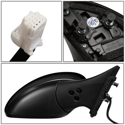 RETROVISOR MIRROR - OEM - 18-19 NISSAN LEAF - POWERED - FOLDING - BLACK MATERIAL - RIGHT