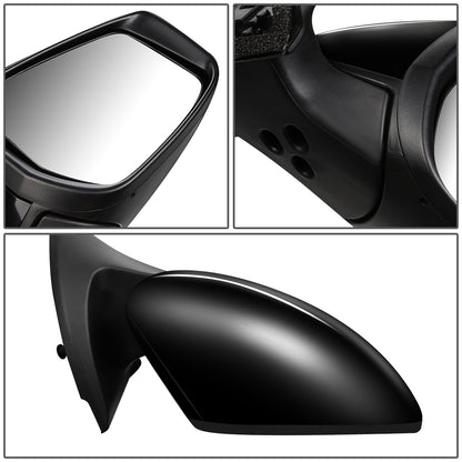 RETROVISOR MIRROR - OEM - 18-19 NISSAN LEAF - POWERED - FOLDING - BLACK MATERIAL - RIGHT