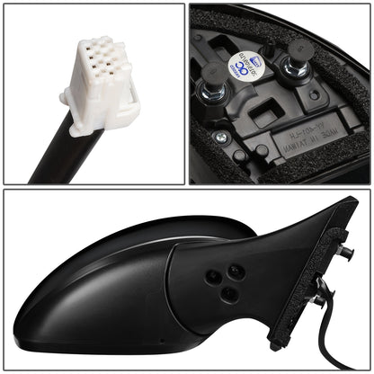 RETROVISOR MIRROR - OEM - 18-19 NISSAN LEAF - POWERED - W/ BSD - FOLDING - BLACK MATERIAL - RIGHT