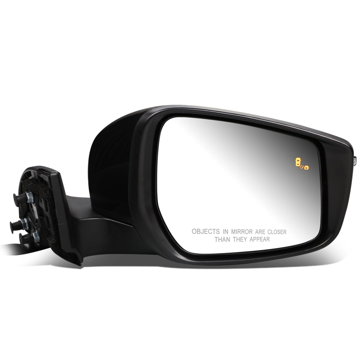 RETROVISOR MIRROR - OEM - 18-19 NISSAN LEAF - POWERED - HEATED - W/ SIGNAL LIGHT - W/ BSD - W/ CAMERA - FOLDING - BLACK MATERIAL - RIGHT