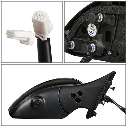 RETROVISOR MIRROR - OEM - 18-19 NISSAN LEAF - POWERED - HEATED - W/ SIGNAL LIGHT - W/ BSD - W/ CAMERA - FOLDING - BLACK MATERIAL - RIGHT