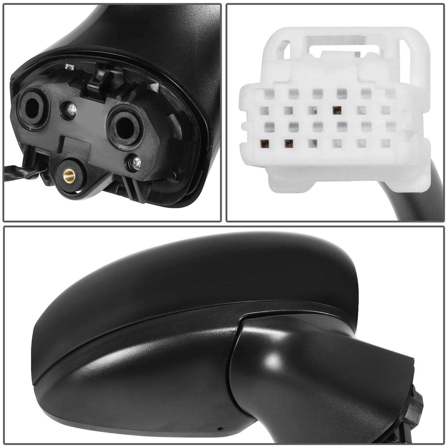 RETROVISOR MIRROR - OE STYLE - NISSAN VERSA 20-24 - WITH POWER - PASSENGER SIDE - PAINT TO MATCH - BLACK