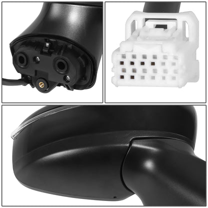 RETROVISOR MIRROR - OE STYLE - NISSAN VERSA 20-24 - WITH POWER WITH HEATED WITH SIGNAL - PASSENGER SIDE - PAINT TO MATCH - BLACK