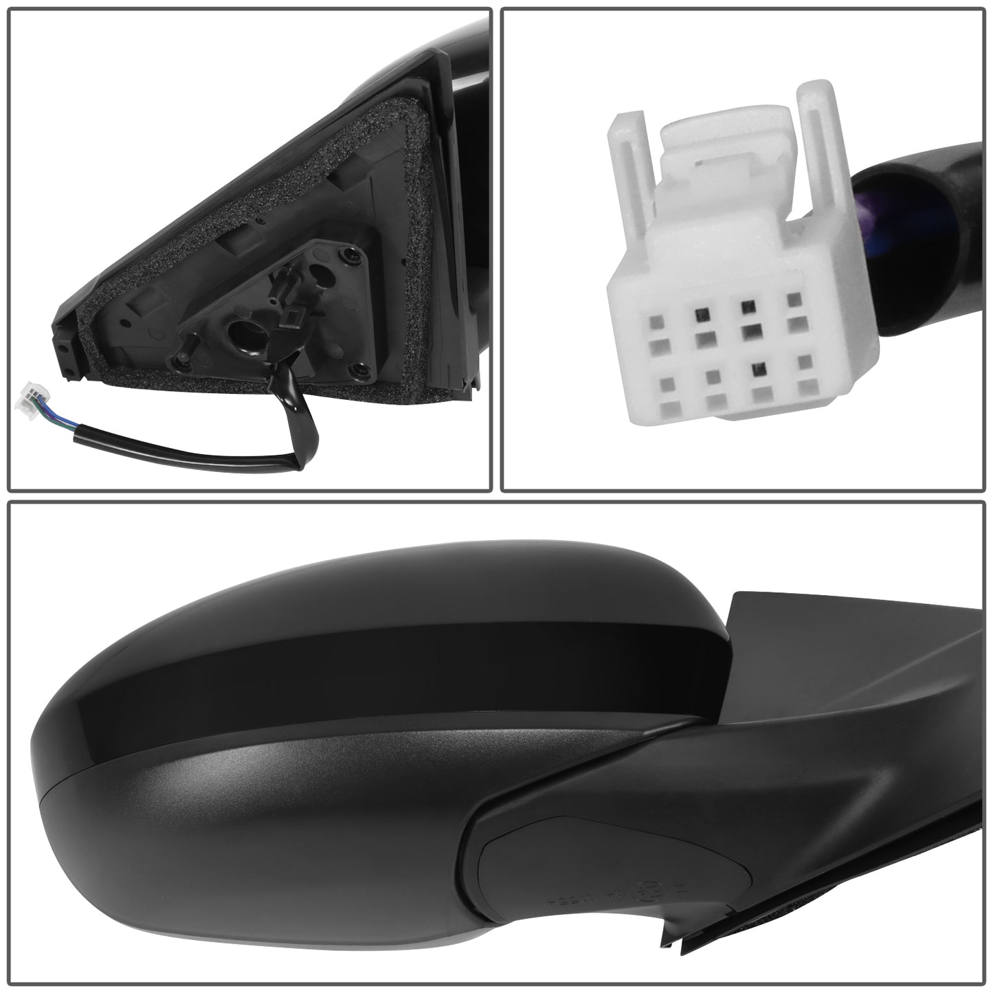 RETROVISOR MIRROR - OE STYLE - NISSAN SENTRA 20-21 - WITH POWER - PASSENGER SIDE - PAINT TO MATCH - BLACK