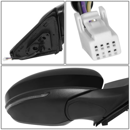 RETROVISOR MIRROR - OE STYLE - NISSAN SENTRA 20-21 - WITH POWER WITH HEATED WITH SIGNAL - PASSENGER SIDE - PAINT TO MATCH - BLACK