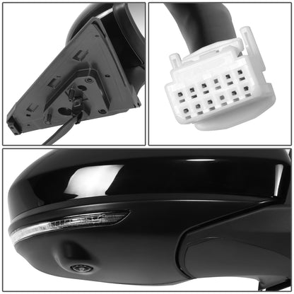 RETROVISOR MIRROR - OE STYLE - NISSAN SENTRA 20-21 - WITH POWER WITH HEATED WITH SIGNAL WITH CAMERA - PASSENGER SIDE - PAINT TO MATCH - BLACK