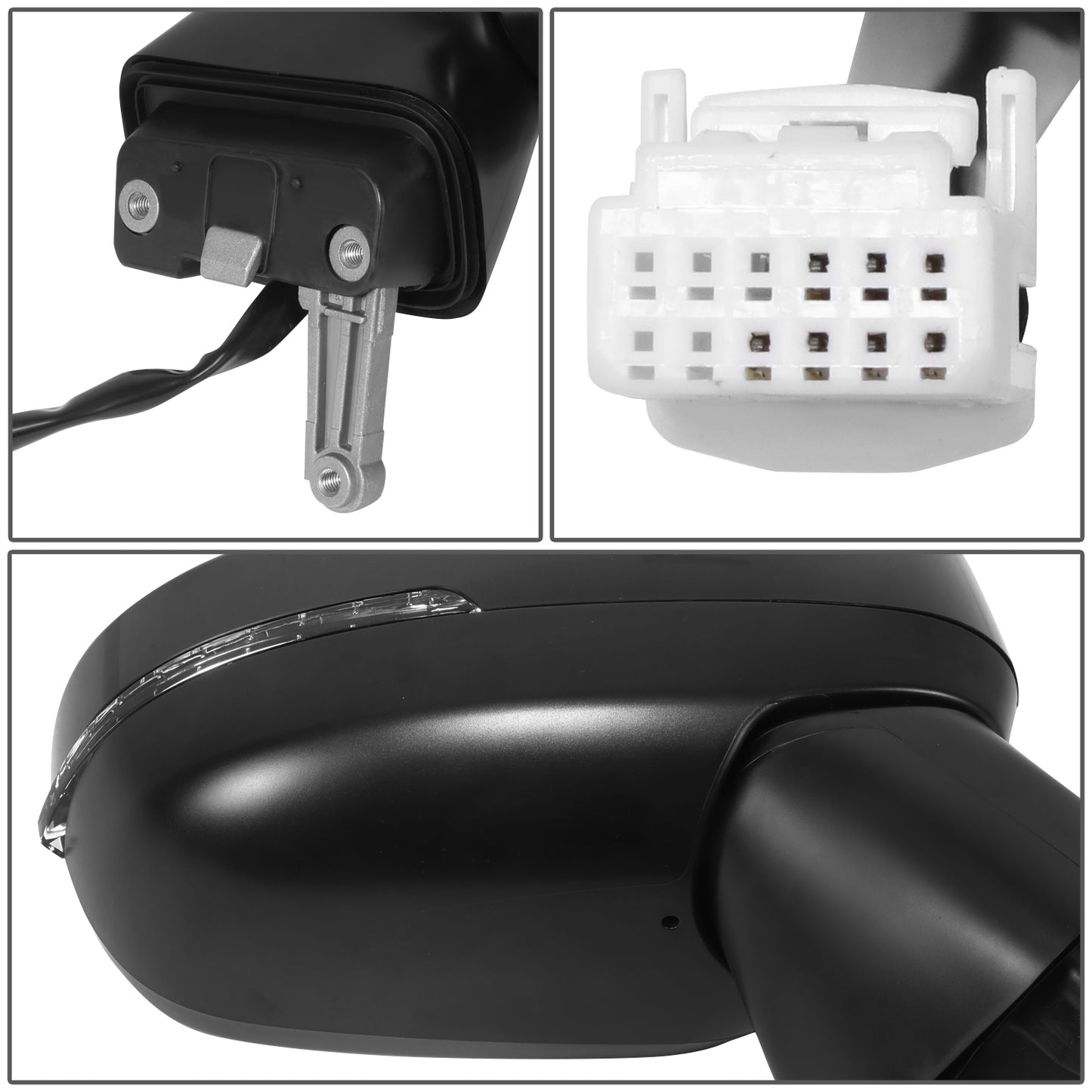 RETROVISOR MIRROR - OE STYLE - NISSAN ROGUE 21-24 - WITH POWER WITH BLIND SPOT WITH BLIND SPOT WITH HEATED - PASSENGER SIDE - PAINT TO MATCH - BLACK