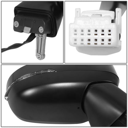 RETROVISOR MIRROR - OE STYLE - NISSAN ROGUE 21-24 - WITH POWER WITH BLIND SPOT WITH BLIND SPOT WITH HEATED - PASSENGER SIDE - PAINT TO MATCH - BLACK