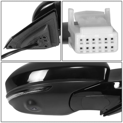 RETROVISOR MIRROR - OE STYLE - NISSAN ALTIMA 23-24 - WITH POWER WITH HEATED WITH SIGNAL - PASSENGER SIDE - PAINT TO MATCH - BLACK