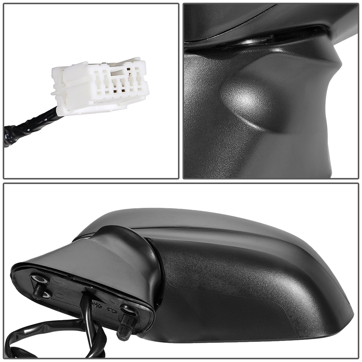 RETROVISOR MIRROR - OEM - 13+ SCION FR-S, TOYOTA BRZ - POWERED - FOLDING - TEXTURED - BLACK - LEFT