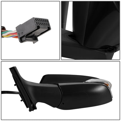 RETROVISOR MIRROR - OEM - 15+ TOYOTA IM - POWERED - HEATED - W/ SIGNAL LIGHT - POWER FOLDING - BLACK MATERIAL - LEFT