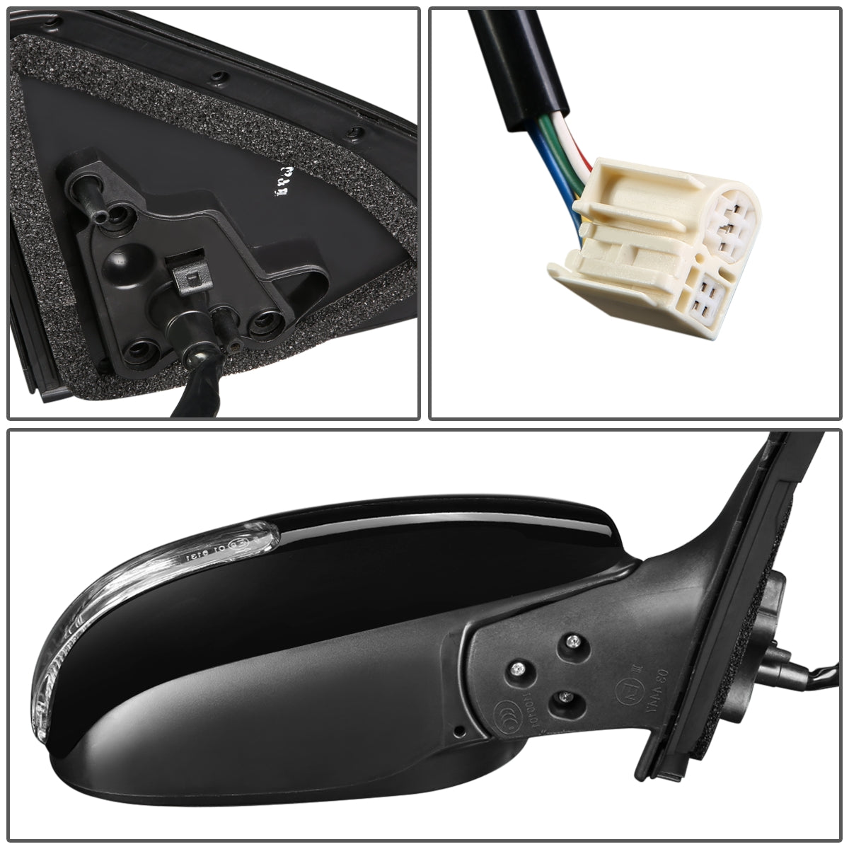 RETROVISOR MIRROR - OEM - 11-16 SCION TC - POWERED - PAINTABLE - BLACK - RIGHT