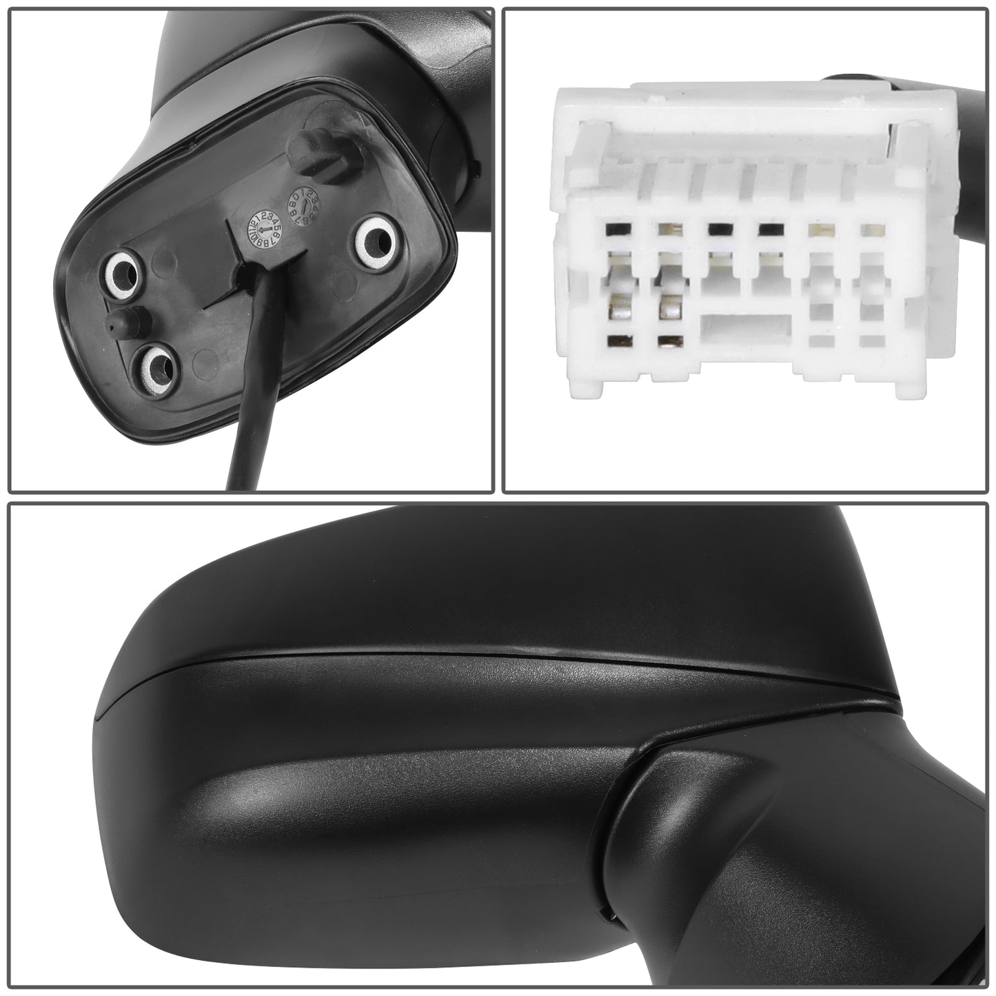 RETROVISOR MIRROR - OE STYLE - SCION FR-S 13-16 - WITH POWER WITH HEATED GLASS - PASSENGER SIDE - PAINT TO MATCH - BLACK