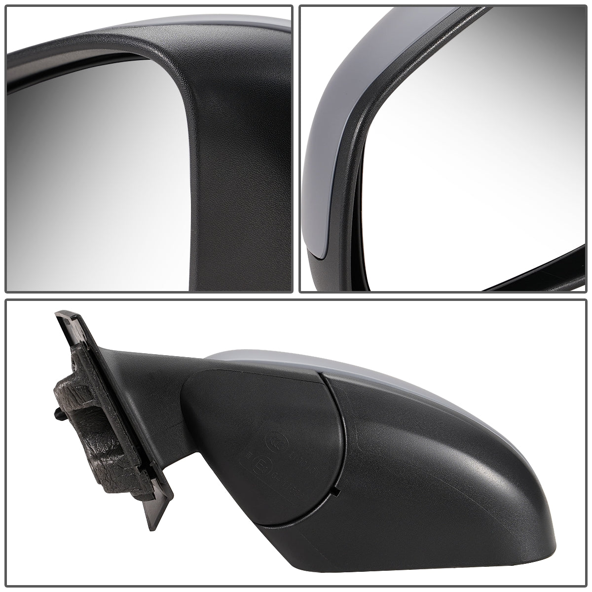 RETROVISOR MIRROR - OEM - 16-17 SMART FORTWO - MANUAL - W/ CABLE - W/ TEMP SENSOR - FOLDING - GRAY - LEFT