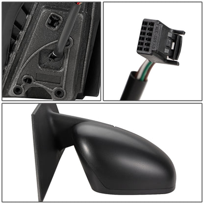 RETROVISOR MIRROR - OEM - 16-17 SMART FORTWO - POWERED - W/ TEMP SENSOR - FOLDING - TEXTURED - BLACK - RIGHT