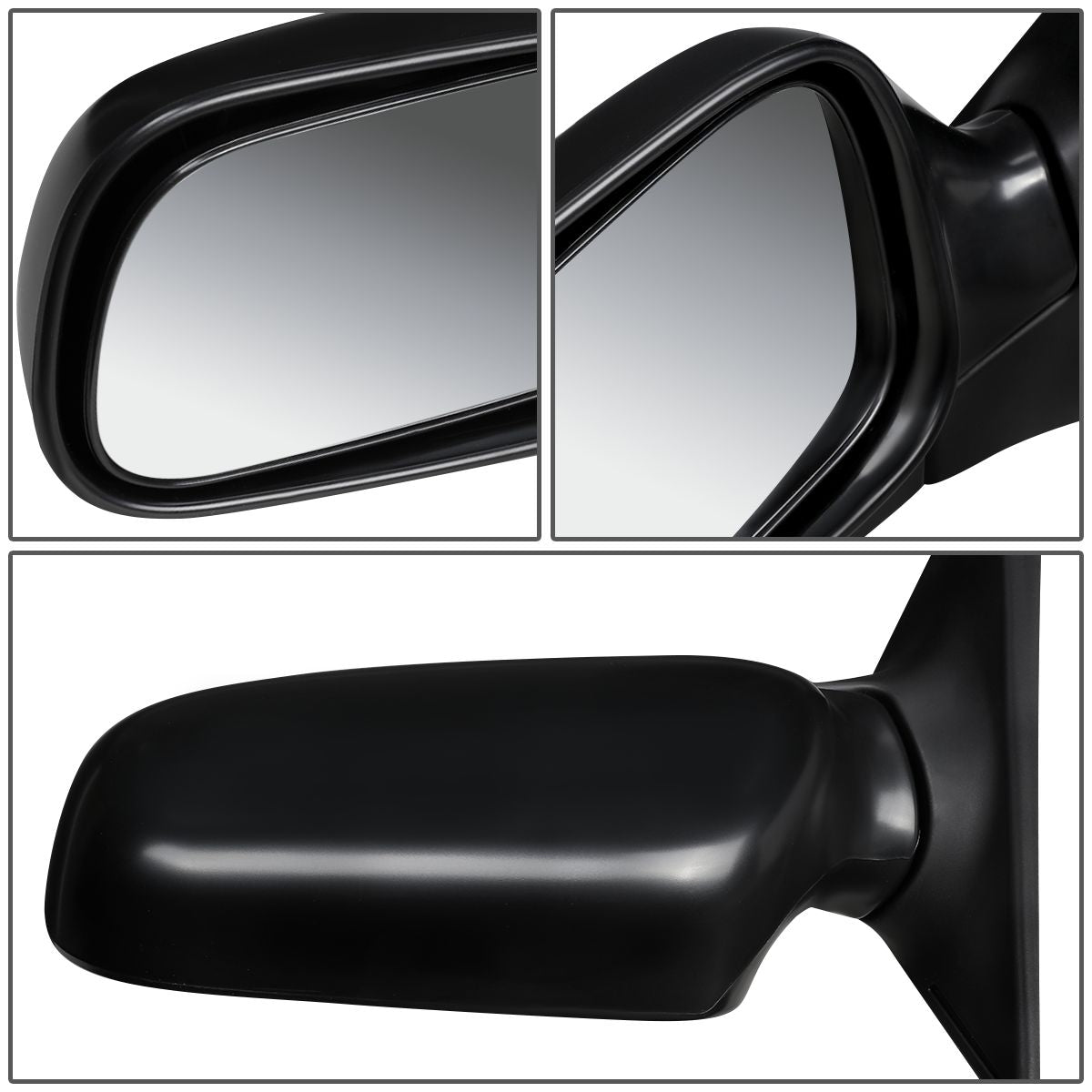 RETROVISOR MIRROR - OEM - 2003 SUBARU FORESTER X - POWERED - TEXTURED - BLACK - LEFT