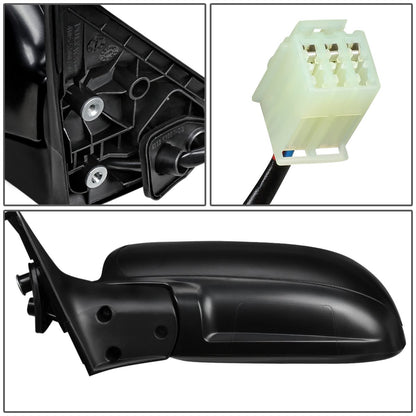 RETROVISOR MIRROR - OEM - 04-08 SUBARU FORESTER X - POWERED - TEXTURED - BLACK - LEFT