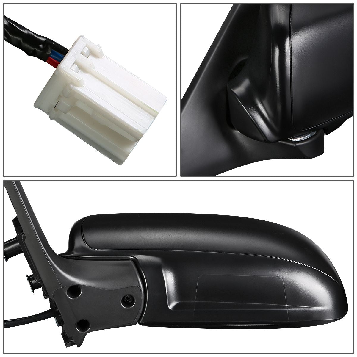 RETROVISOR MIRROR - OEM - 04-07 SUBARU IMPREZA - POWERED - TEXTURED - BLACK - LEFT