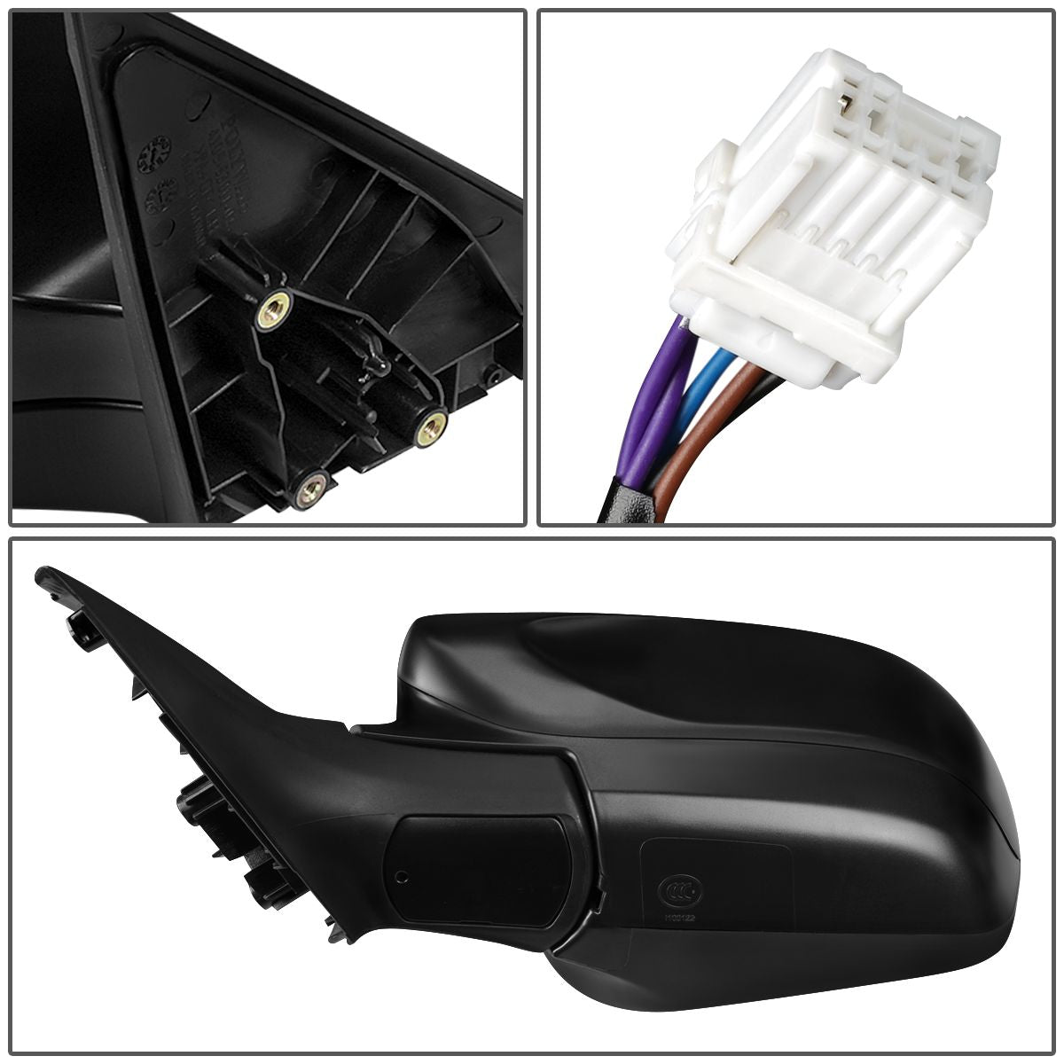 RETROVISOR MIRROR - OEM - 09-10 SUBARU FORESTER X XT - POWERED - HEATED - TEXTURED - BLACK - LEFT