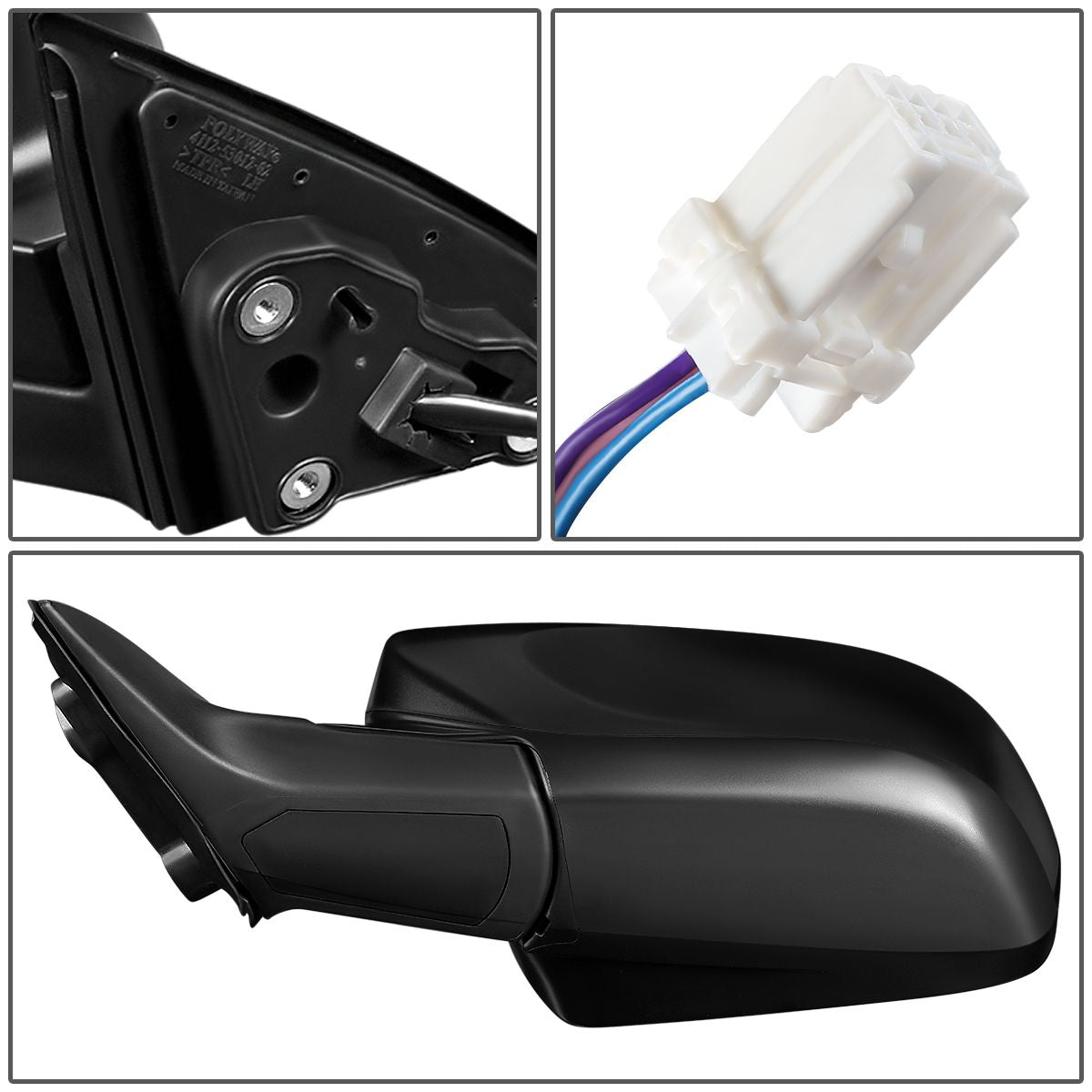 RETROVISOR MIRROR - OEM - 11-14 SUBARU LEGACY / 11-14 SUBARU OUTBACK - POWERED - TEXTURED - BLACK - LEFT