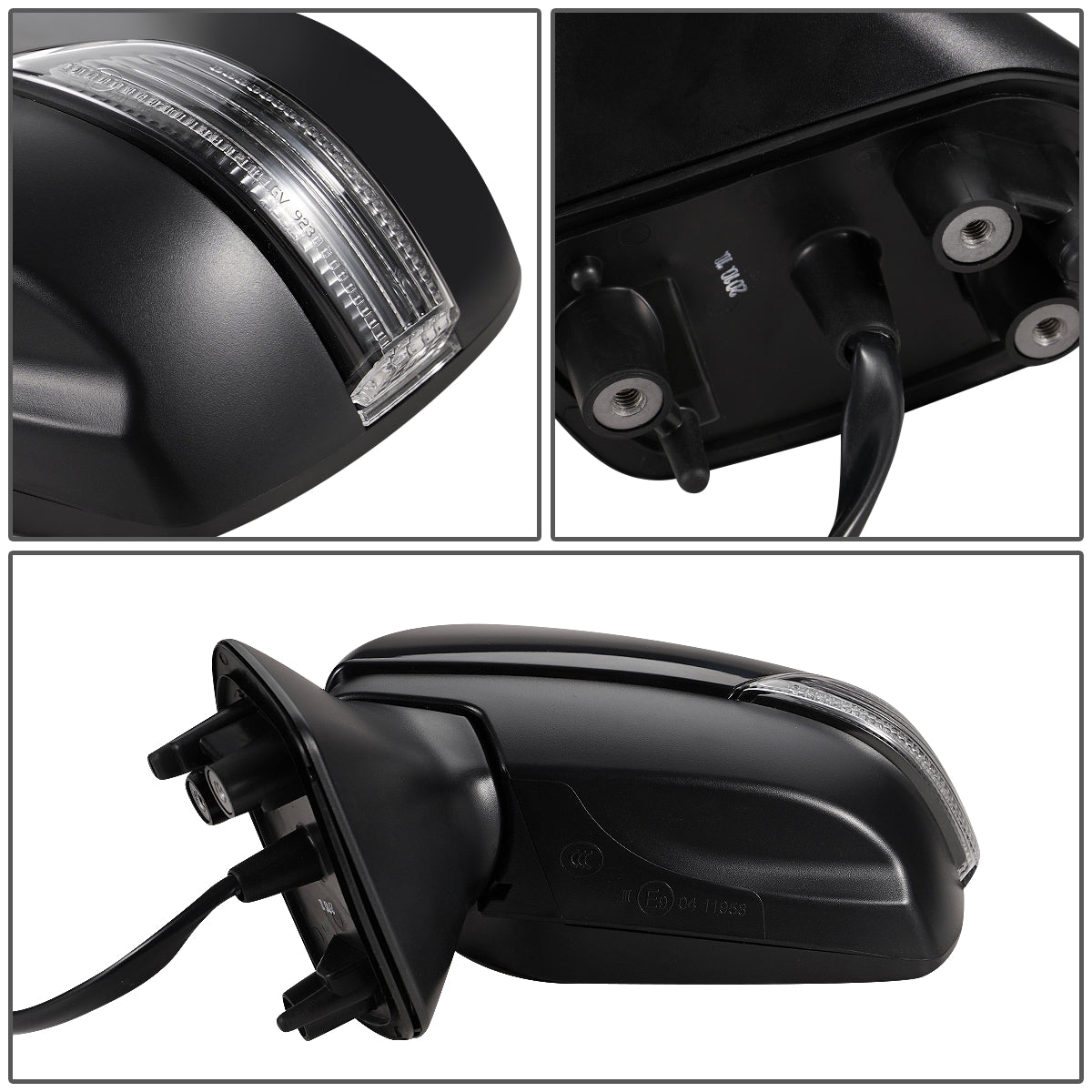 RETROVISOR MIRROR - OEM - 14-16 SUBARU FORESTER - POWERED - HEATED - W/ SIGNAL LIGHT - FOLDING - BLACK MATERIAL - LEFT