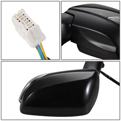 RETROVISOR MIRROR - OEM - 14-16 SUBARU FORESTER - POWERED - HEATED - W/ SIGNAL LIGHT - FOLDING - BLACK MATERIAL - LEFT