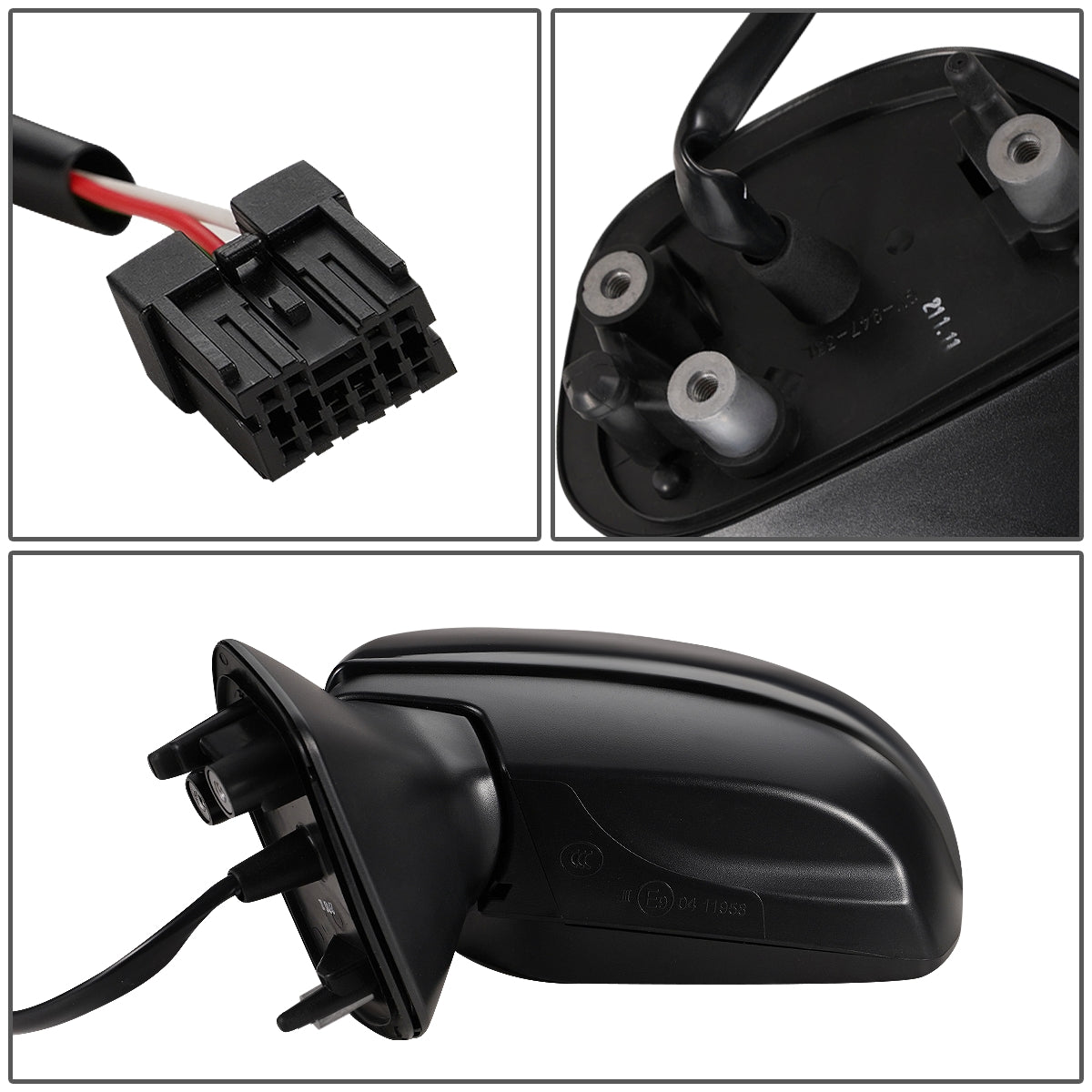 RETROVISOR MIRROR - OEM - 12-14 SUBARU IMPREZA 4-DR - POWERED - FOLDING - BLACK MATERIAL - LEFT