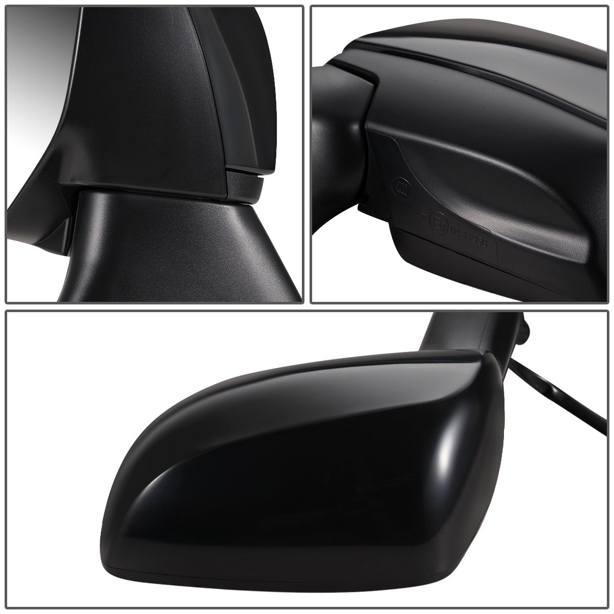 RETROVISOR MIRROR - OEM - 12-14 SUBARU IMPREZA 4-DR - POWERED - FOLDING - BLACK MATERIAL - LEFT