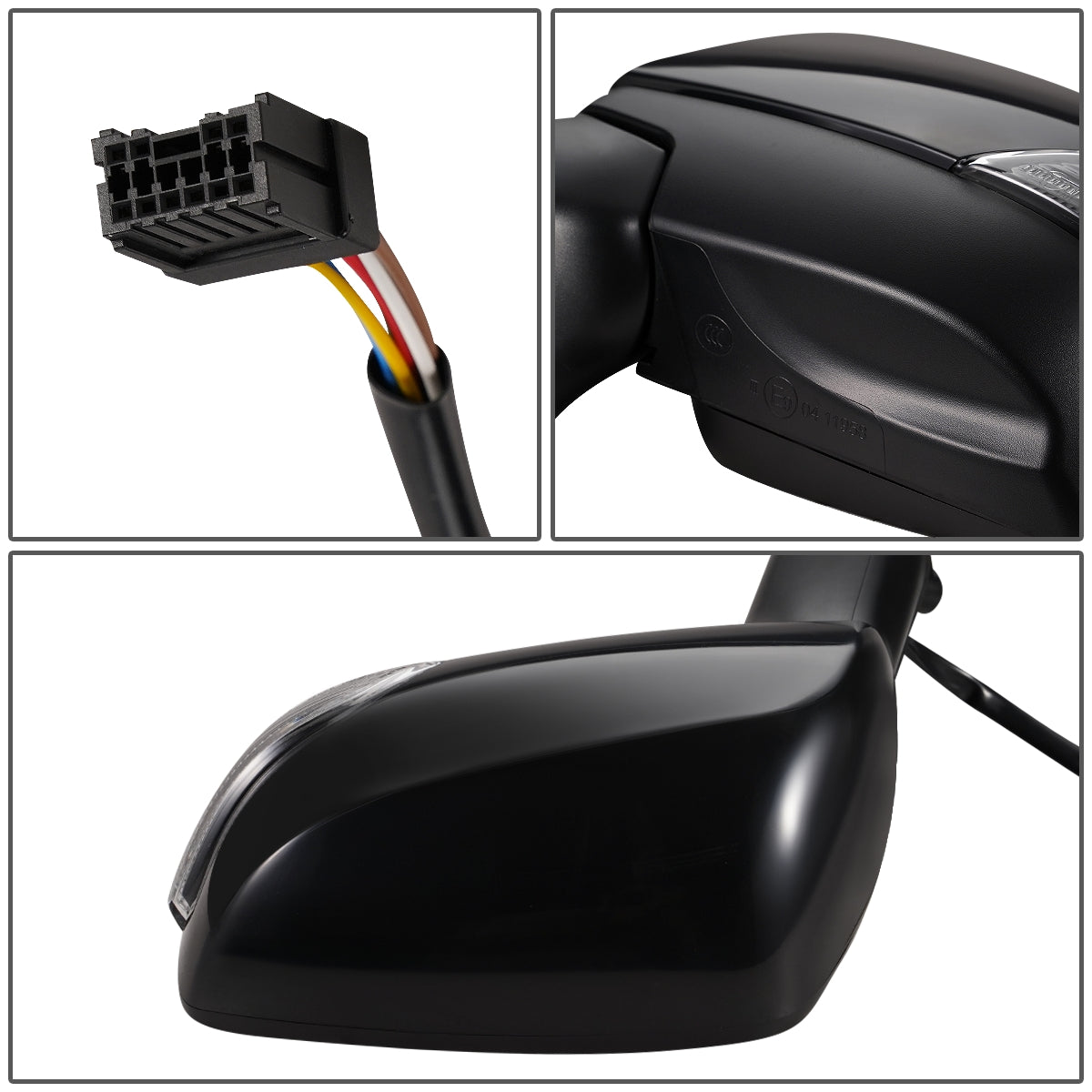 RETROVISOR MIRROR - OEM - 12-17 SUBARU CROSSTEK - POWERED - HEATED - W/ SIGNAL LIGHT - FOLDING - BLACK MATERIAL - LEFT