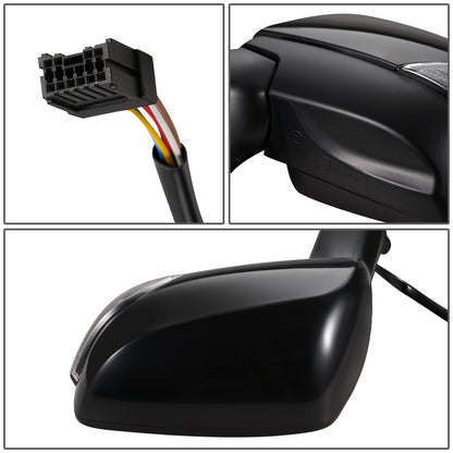 RETROVISOR MIRROR - OEM - 12-17 SUBARU CROSSTEK - POWERED - HEATED - W/ SIGNAL LIGHT - FOLDING - BLACK MATERIAL - LEFT