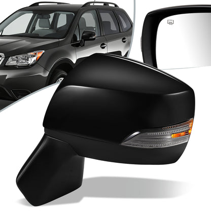 RETROVISOR MIRROR - OEM - 12-17 SUBARU CROSSTEK - POWERED - HEATED - W/ SIGNAL LIGHT - FOLDING - BLACK MATERIAL - LEFT