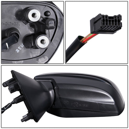 RETROVISOR MIRROR - OEM - 15-16 SUBARU IMPREZA - POWERED - HEATED - FOLDING - BLACK MATERIAL - LEFT