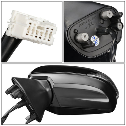 RETROVISOR MIRROR - OEM - 15-16 SUBARU IMPREZA - POWERED - HEATED - FOLDING - BLACK MATERIAL - LEFT