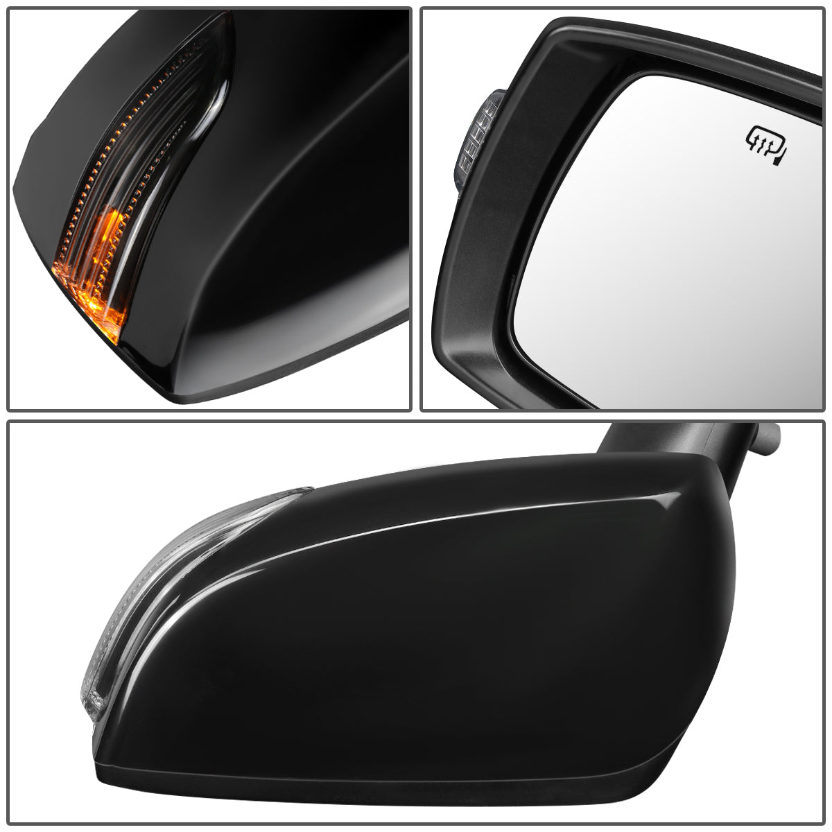 RETROVISOR MIRROR - OEM - 15-16 SUBARU IMPREZA - POWERED - HEATED - FOLDING - BLACK MATERIAL - LEFT