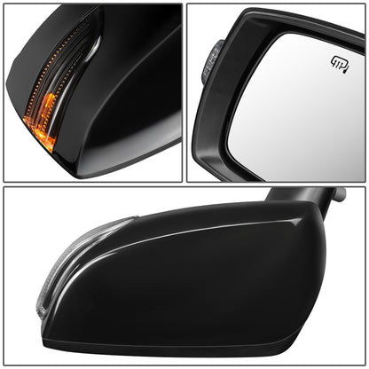 RETROVISOR MIRROR - OEM - 15-16 SUBARU IMPREZA - POWERED - HEATED - FOLDING - BLACK MATERIAL - LEFT