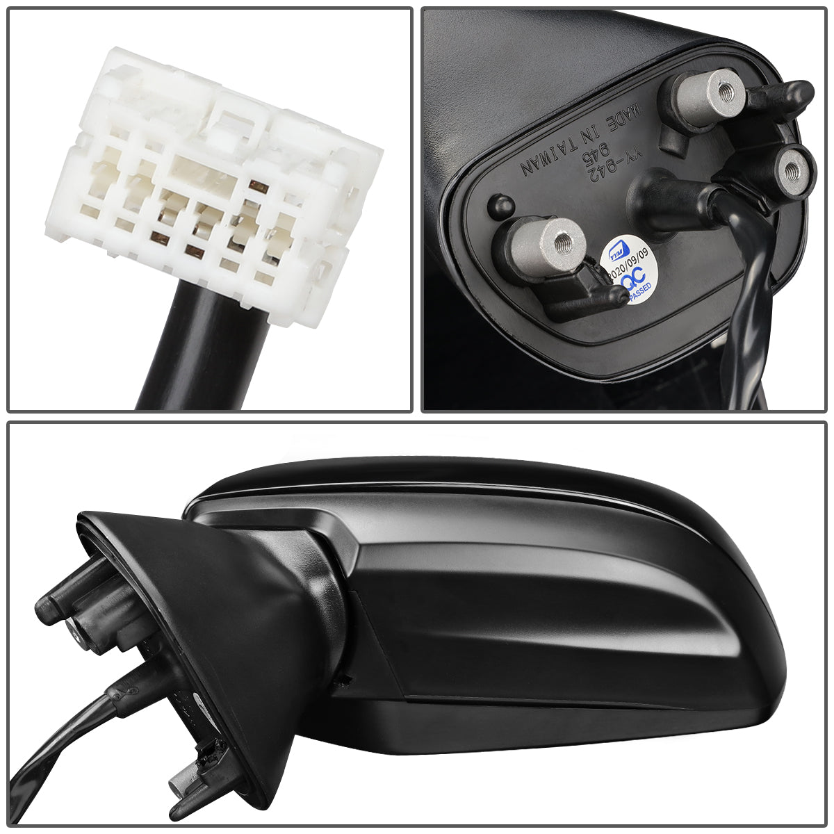 RETROVISOR MIRROR - OEM - 15-16 SUBARU IMPREZA - POWERED - FOLDING - BLACK MATERIAL - LEFT