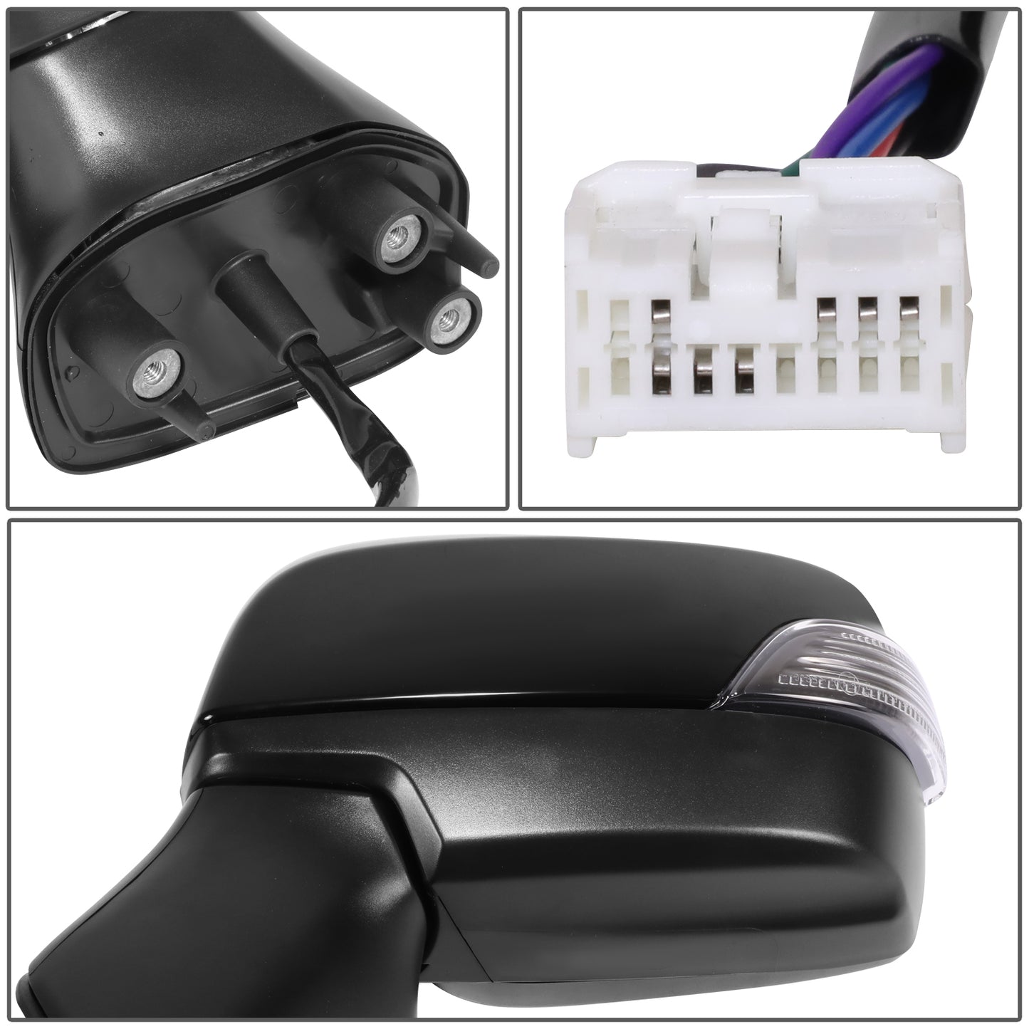 RETROVISOR MIRROR - OE STYLE - SUBARU LEGACY 15-17 - SUBARU OUTBACK 15-17 - WITH POWER WITH HEATED WITH SIGNAL - DRIVER SIDE - PAINT TO MATCH - BLACK