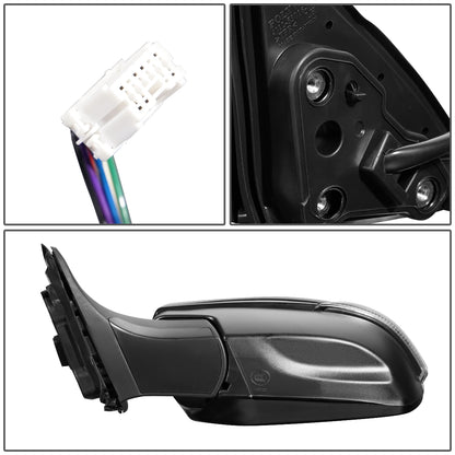 RETROVISOR MIRROR - OEM - 10-14 SUBARU LEGACY, OUTBACK - POWERED - HEATED - W/ SIGNAL LIGHT - FOLDING - TEXTURED - BLACK MATERIAL - LEFT