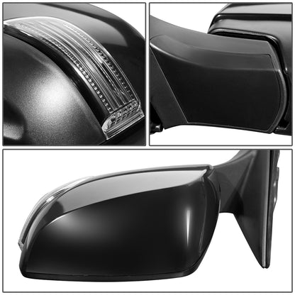 RETROVISOR MIRROR - OEM - 10-14 SUBARU LEGACY, OUTBACK - POWERED - HEATED - W/ SIGNAL LIGHT - FOLDING - TEXTURED - BLACK MATERIAL - LEFT
