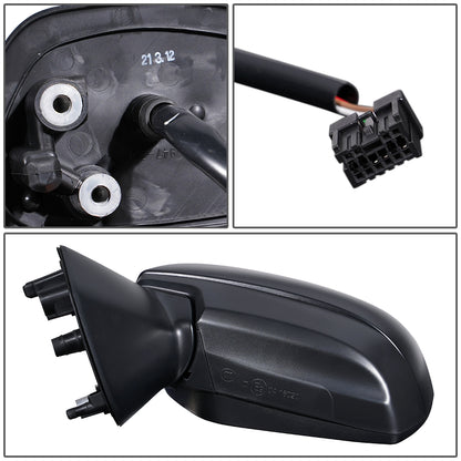 RETROVISOR MIRROR - OEM - 15-16 SUBARU IMPREZA - POWERED - HEATED - FOLDING - TEXTURED - BLACK - LEFT