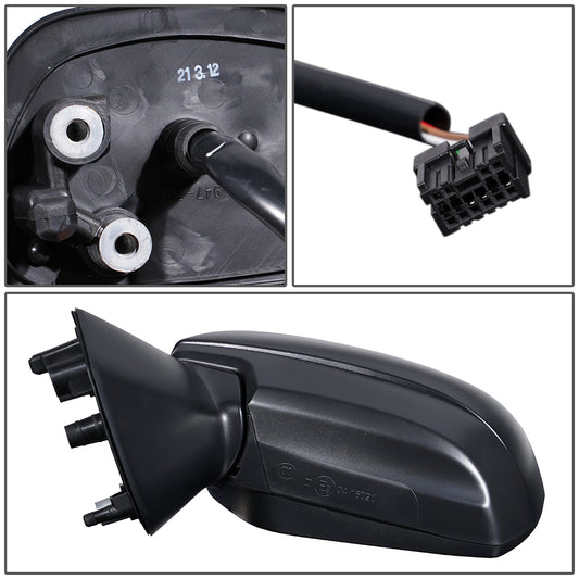 RETROVISOR MIRROR - OEM - 15-16 SUBARU IMPREZA - POWERED - HEATED - FOLDING - TEXTURED - BLACK - LEFT