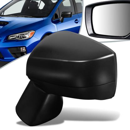 RETROVISOR MIRROR - OEM - 15-16 SUBARU IMPREZA - POWERED - HEATED - FOLDING - TEXTURED - BLACK - LEFT