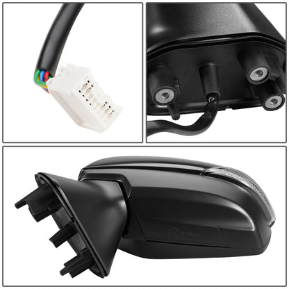 RETROVISOR MIRROR - OEM - 15-19 SUBARU LEGACY, OUTBACK - POWERED - HEATED - W/ SIGNAL LIGHT - W/ BSD - FOLDING - BLACK MATERIAL - LEFT