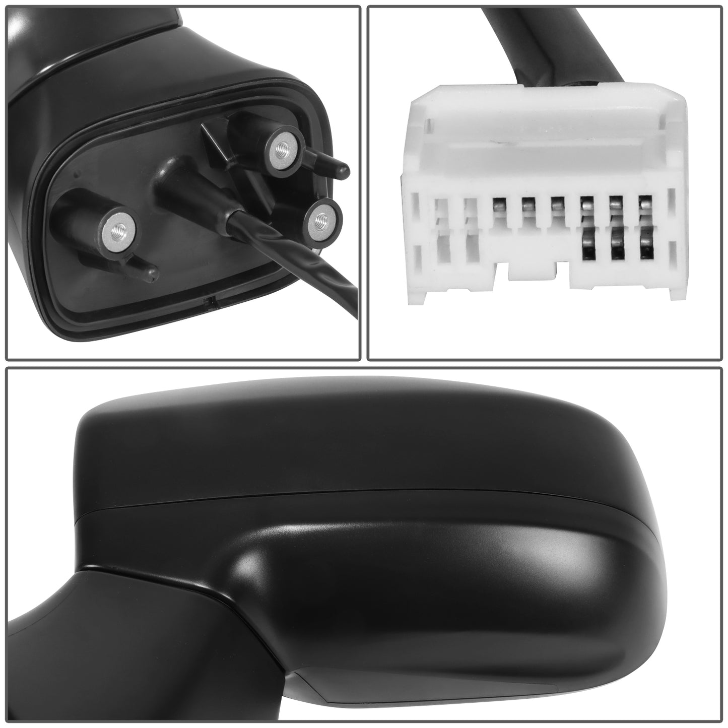 RETROVISOR MIRROR - OE STYLE - SUBARU LEGACY 18-19 - SUBARU OUTBACK 18-19 - WITH POWER WITH HEATED - DRIVER SIDE - PAINT TO MATCH - BLACK