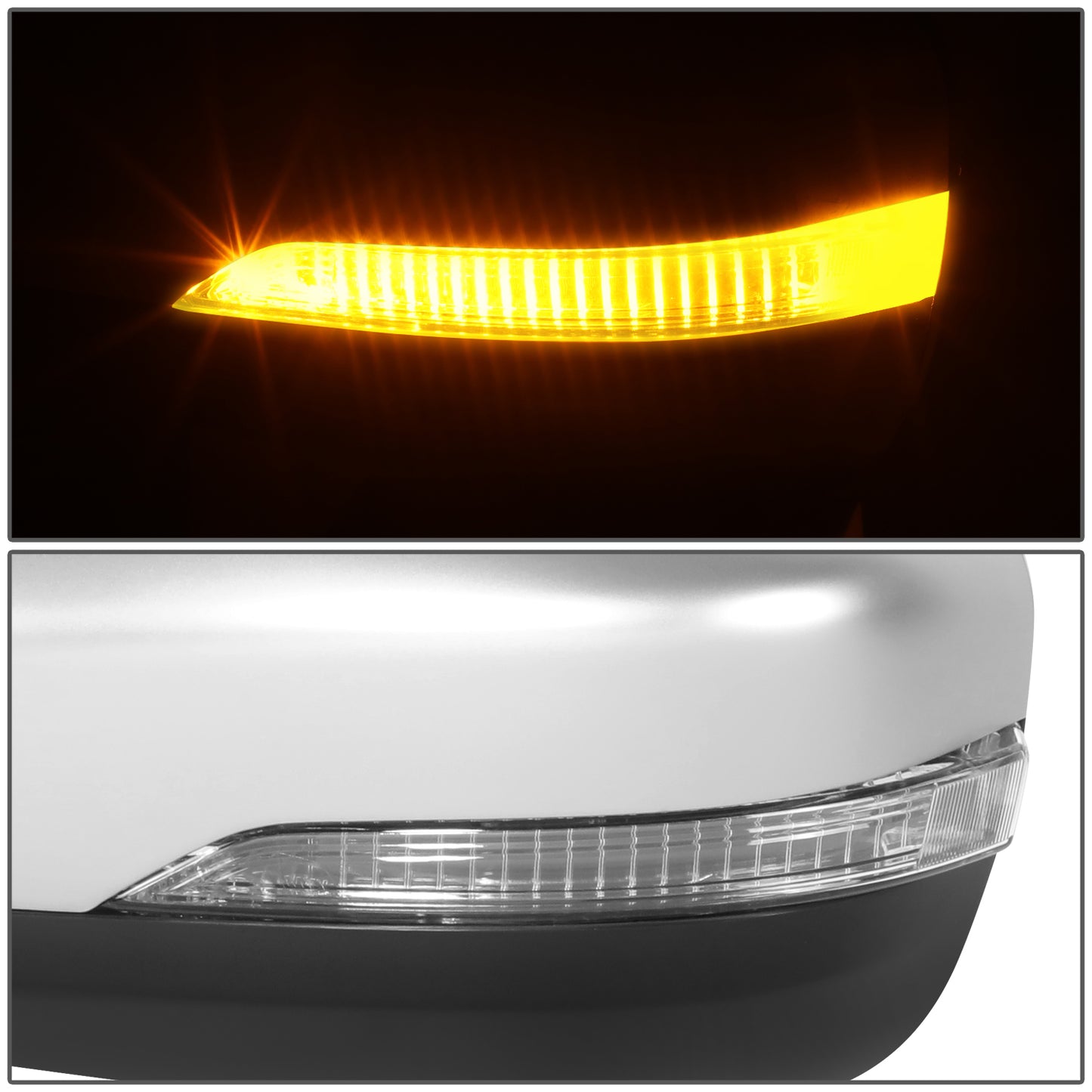 RETROVISOR MIRROR - OE STYLE - SUBARU LEGACY 18-19 - SUBARU OUTBACK 18-19 - WITH POWER WITH HEATED WITH SIGNAL SILVER COVER - DRIVER SIDE - SMOOTH - BLACK / SILVER